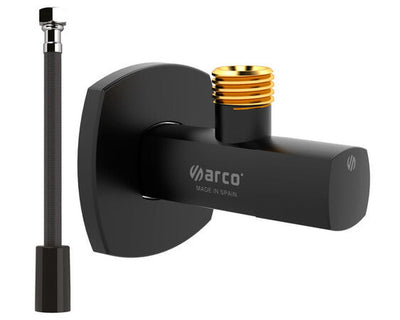 Arco Lipstick robinet alimentation 1/2x3/8 noir mat avec flexible 40 cm