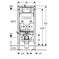 Geberit bâti-pack Duofix bâti-support pour WC suspendu 112 cm Renova Turboflush