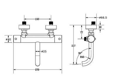 GO Van Marcke Verona mitigeur bain/douche thermostatique chrome