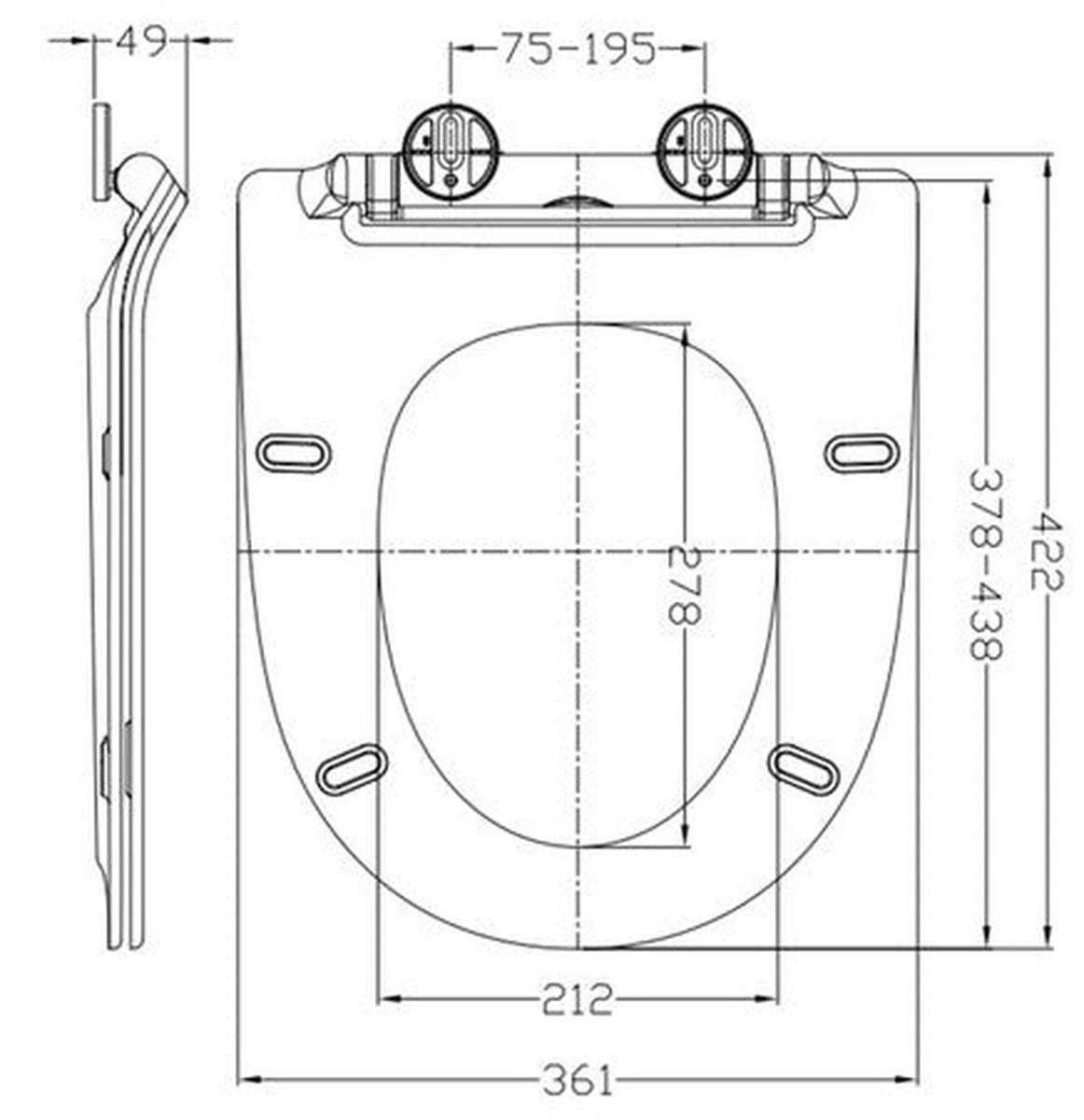 GO Van Marcke Verona abattant UF blanc mat