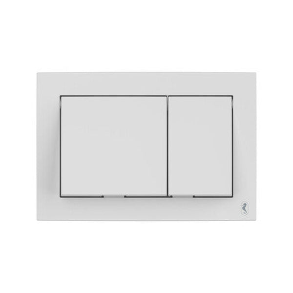 Van Marcke plaque de commande double débit - blanc mat
