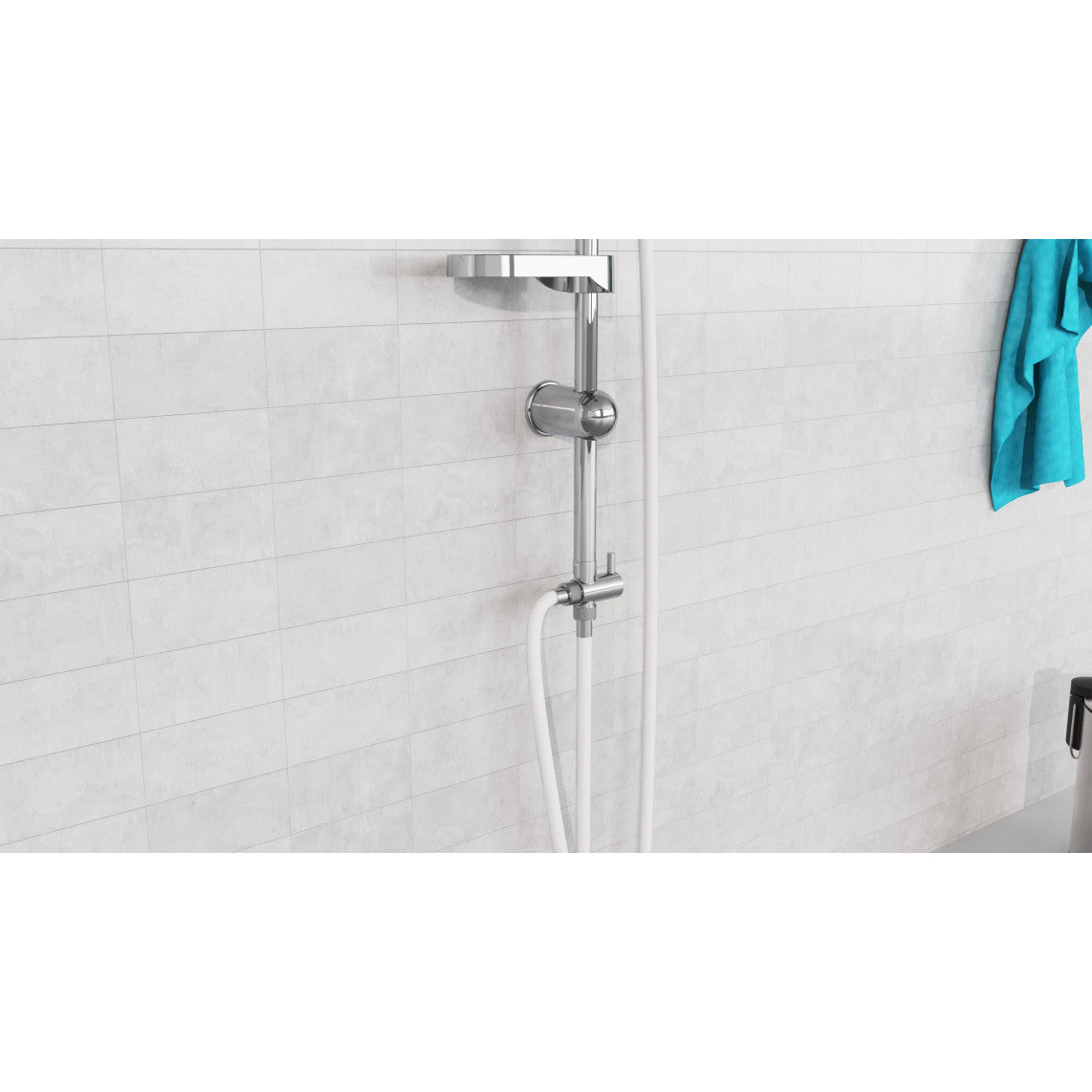 DXLD60087CS DUSCHTRAUM Regendouche set, chroom/wit