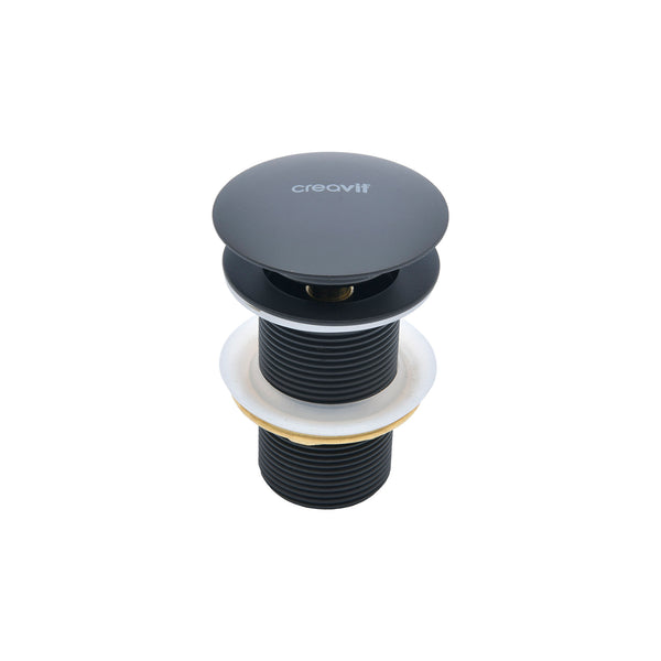 CREAVIT BONDE CLIC-CLAC 5/4" - AVEC TROP-PLEIN - NOIR MAT