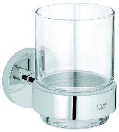 Verchroomde wandglashouder - Grohe Essentials