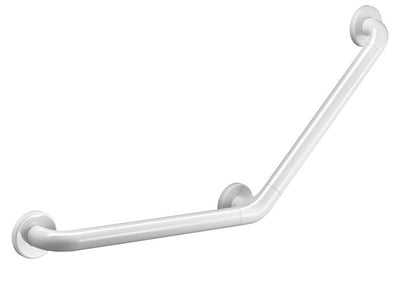 Delabie white nylon angled support grab bar 400x400 mm