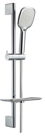 Van Marcke Poggio complete shower set 65cm 3 jets smooth chrome hose