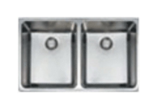 Franke Kubus spoelbak 770x455mm 2 bakken integrale afsluiters