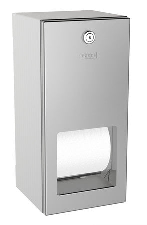 Franke double wall-mounted satin stainless steel toilet paper dispenser with fixings