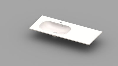 Van Marcke Ovum 20 tablette avec 1lavabo gauche 1200x500x200mm blanc