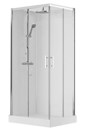 Van Marcke Vidrio shower enclosure left corner entry 1000x800mm 2 doors