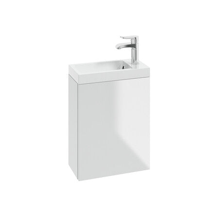 Alba wardrobe 1 reversible push-open door 200x400x500mm white