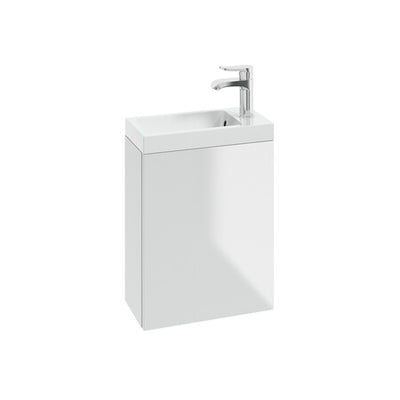 Alba wardrobe 1 reversible push-open door 200x400x500mm white