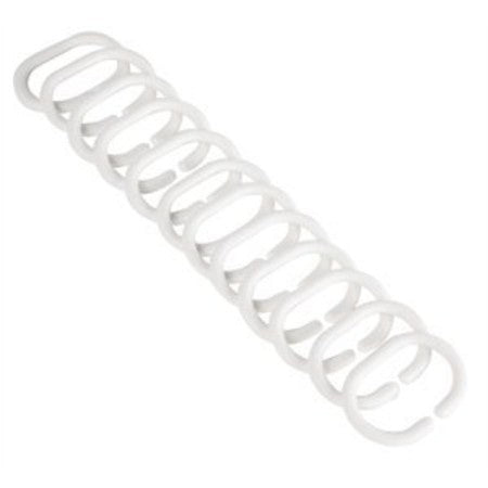 Anneaux de rideau de douche blancs Gedy - Lot de 12