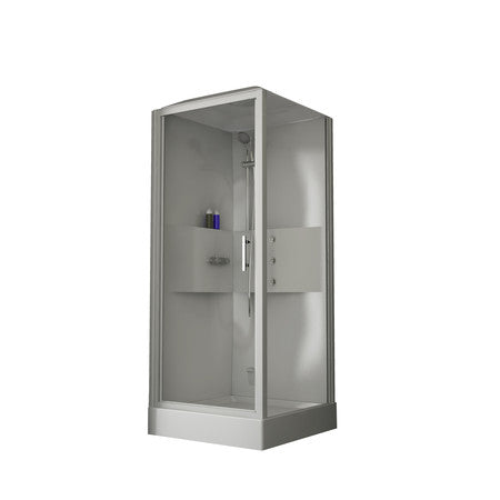 Van Marcke Lilou Hamam Hydro+Steam polystyrene pivot shower cabin