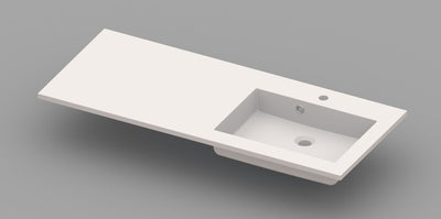 Van Marcke Coste countertop with 1 right-hand basin 1200x500x200mm white