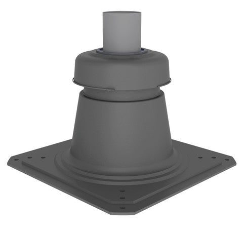 Muelink & Grol Flexline plaque de cheminée D80 en PP avec tuyau d'échappement