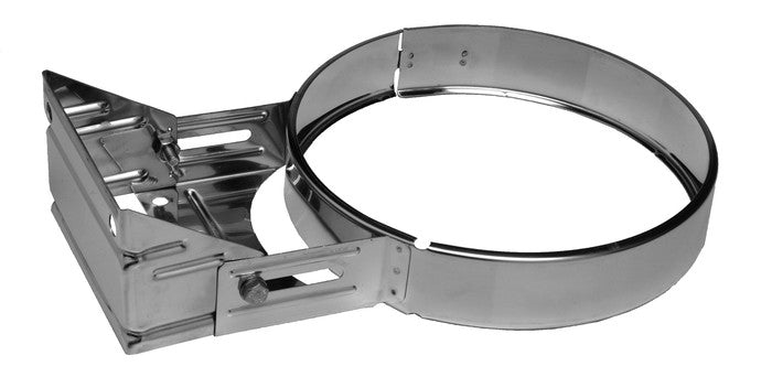 Adjustable flat wall collar, stainless steel