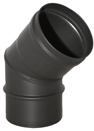 Elbow 45° F/F D80 Black Stainless Steel - Dinak Pellets Black
