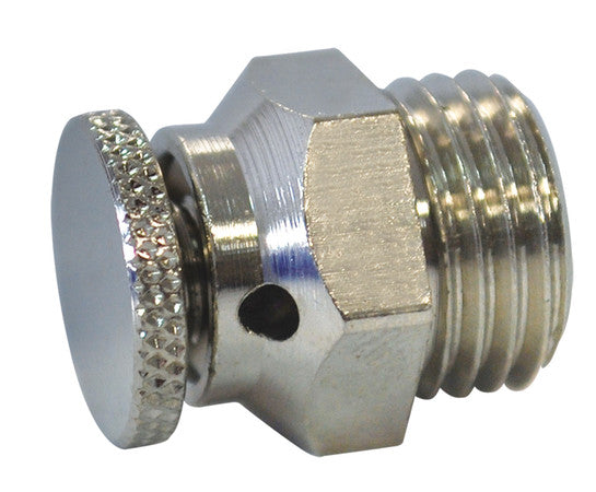 1/8" ontluchter met handwiel, vernikkeld