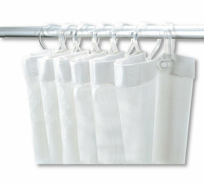 Rideau de douche PVC blanc Delabie 120x200 cm