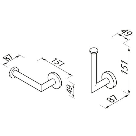 Geesa Nemox toiletrolhouder zonder klep