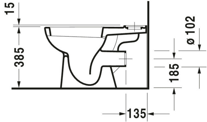 Cuvette WC sur pied Duravit D-Code - Pack complet