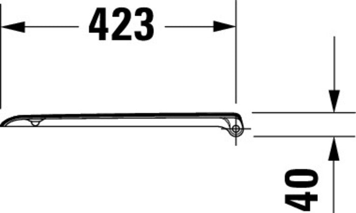 Duravit D-Code abattant  blanc brillant amortisseur de fermeture abattant démontable 170mm