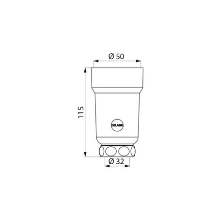 Siphon pour urinoir chromé Delabie Tempostop