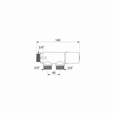 Thermostaat Delabie Premix Compact 3/4