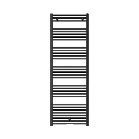 Basic 180/060 handdoekradiator - H 1742 x B 600 - 900W - mat zwart