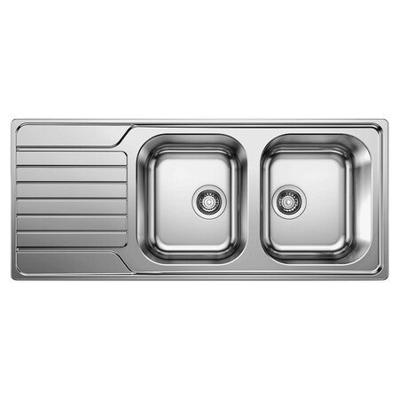 Blanco Dinas 8 S keuken spoelbak 2 bakken satijn roestvrij staal