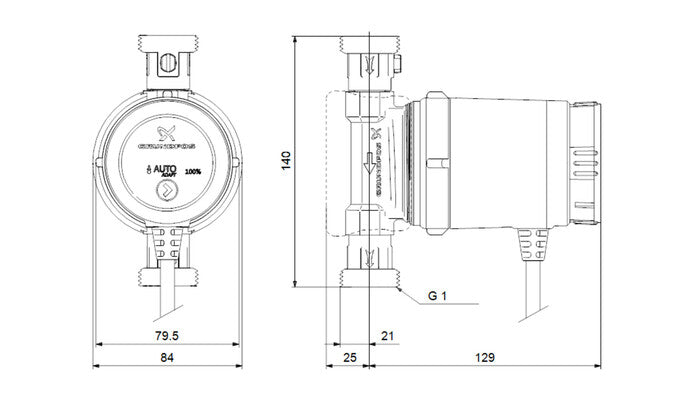 Pompe de circulation Grundfos Comfort 15-14 BXA PM