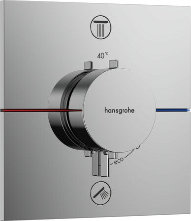 Set de finition thermostatique encastré 2 voies