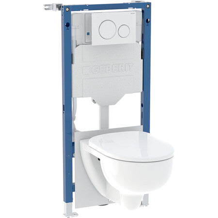 WC suspendu Geberit Selnova avec plaque et système