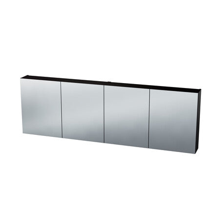 Van Marcke Nebulo spiegelkast B1800xH650xD178 4 deuren enkelzijdig Charcoal Es