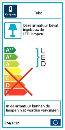 Van Marcke Tubo éclairage LED 1200mm IP44 aluminium 220-240V 19W lueur chaude