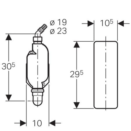 Geberit exposed trap for washing machines and dishwashers
