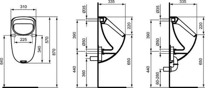 Urinoir Ideal Standard Connect Wit