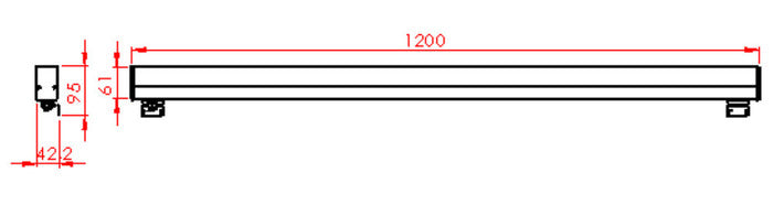 Van Marcke Tubo éclairage LED 1200mm IP44 aluminium 220-240V 19W lueur chaude