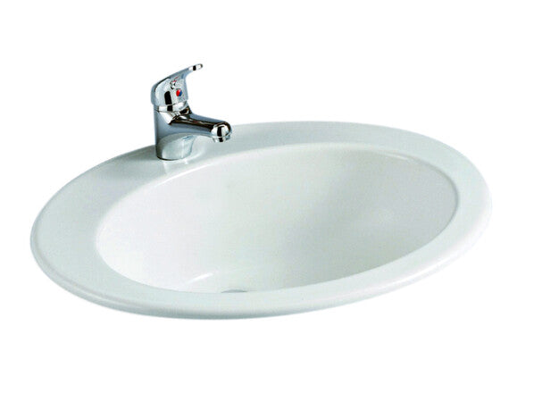 Star built-in washbasin 53 x 43.5 cm white