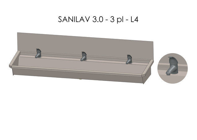 Collectieve wasbak SANILAV 3.0-3-L4 – TROG