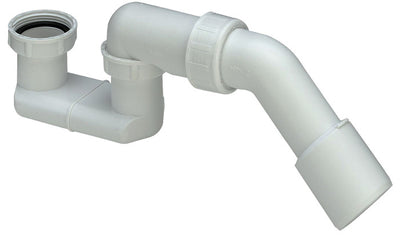 Viega bathtub siphon 6/4" outlet with 45° drain bend D40/D50 PP white