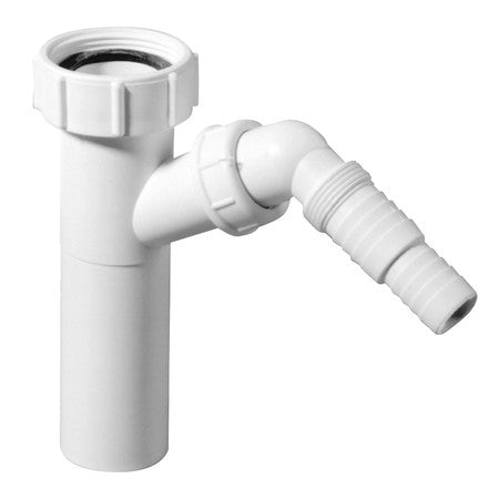 Mc Alpine Té avec raccord machine à laver 6/4"x40mm PP blanc