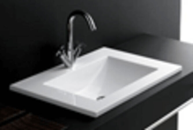 Van Marcke Origine Santa Fe lavabo encastré 60 x 45 x 2 cm blanc