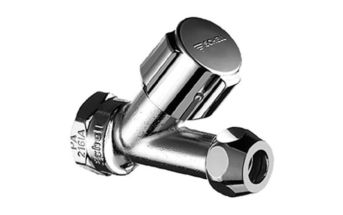 Schell robinet d'équerre à siège incliné 1/2"M x 3/8"M